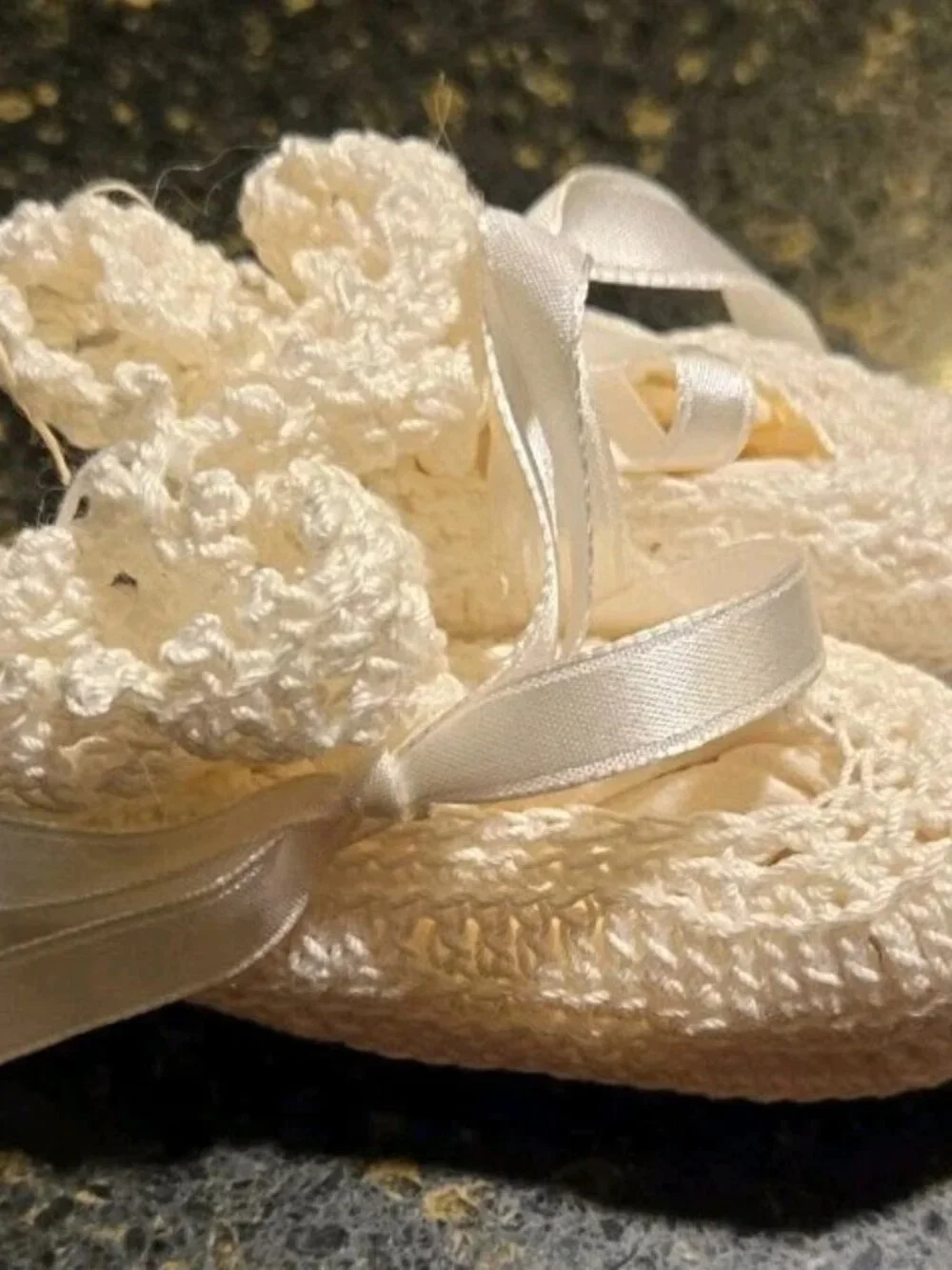 Vintage Handmade Crochet Baby Booties 0-3 Months Unisex